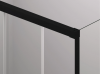 Ronal Sanswiss drzwi rozsuwane dwuczęściowe lewe 140,1-200x0-200 cm, szkło przezroczyste, profile BLACK LINE czarny mat CAS2GSM20607